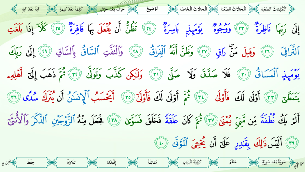 9 – سورة القيامة - 10