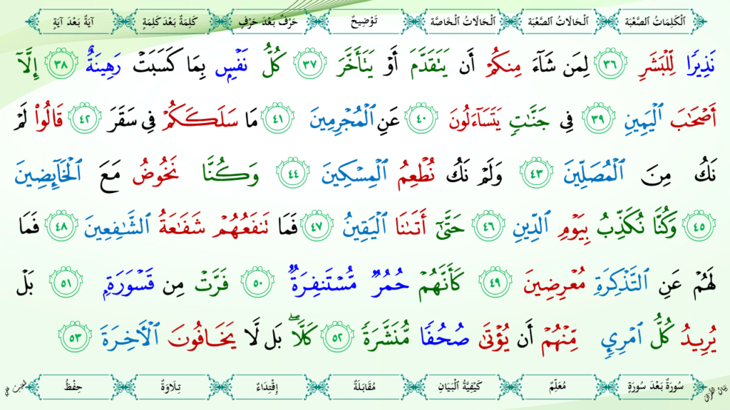 8 – سورة المدّثر - 10