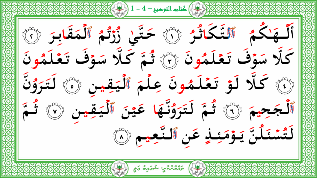 13 -سورة التكاثر - 4