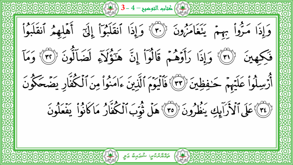 6- سورة الـمطفـفـين - 7