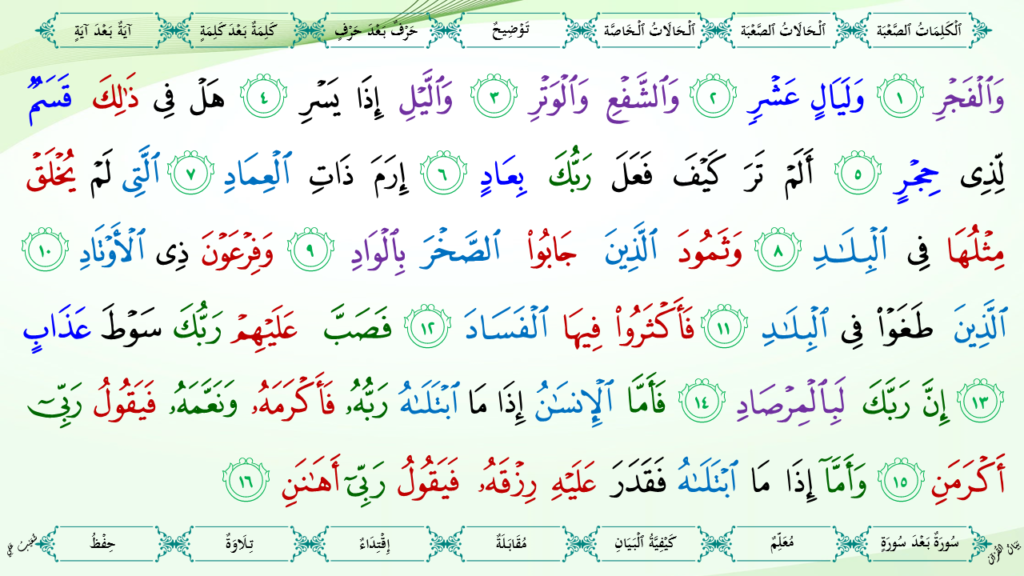 23 – سورة الفجر - 8