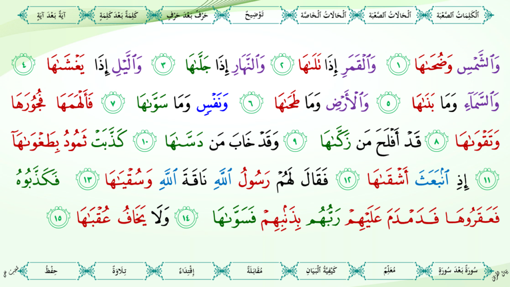 25 – سورة الشّمس - 8