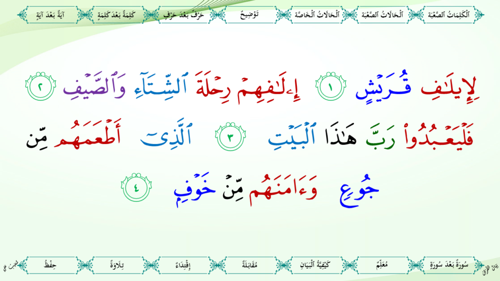 40 – سورة قريش - 8