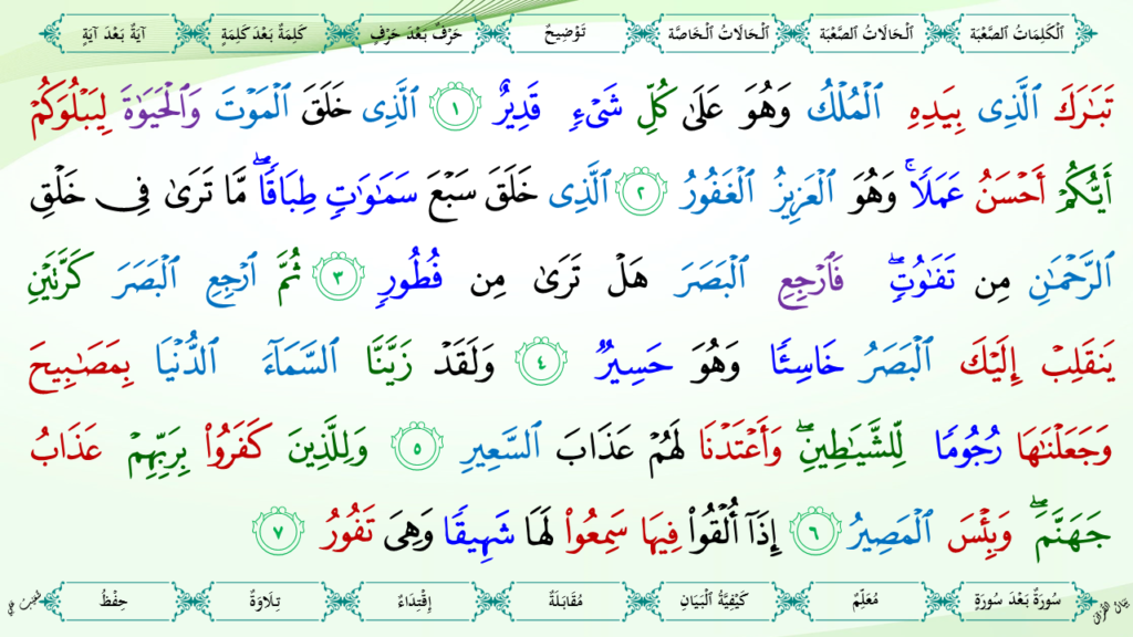 1- سورة الملك - 8