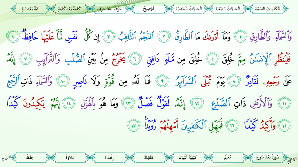20 – سورة الطّارق - 8
