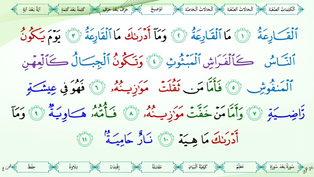 35 – سورة  القارعة - 8