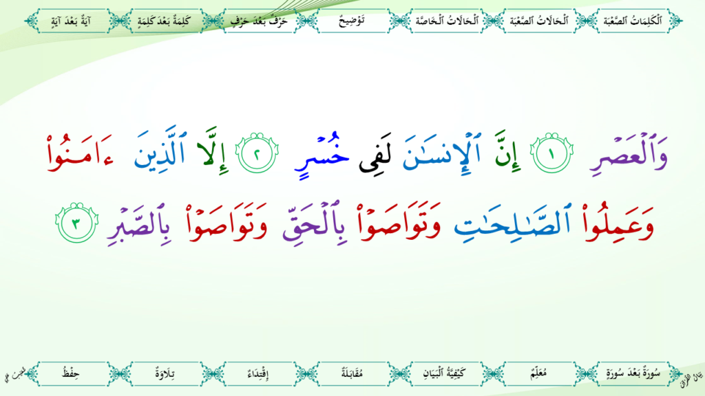 37 – سورة العصر - 8