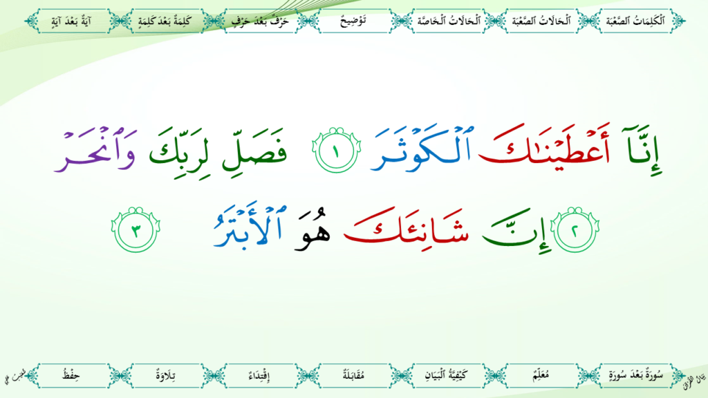 42 – سورة  الكوثر - 8