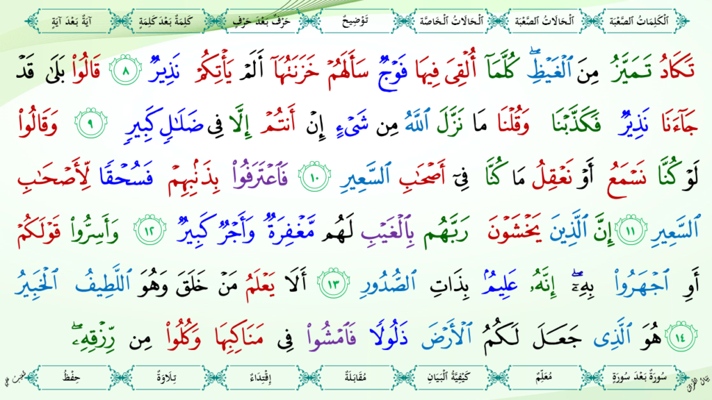 1- سورة الملك - 9