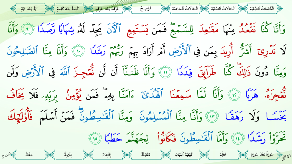 6- سورة الجنّ - 9