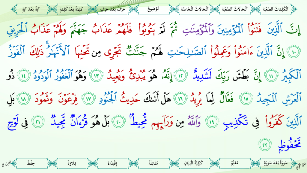 19 – سورة البروج - 9