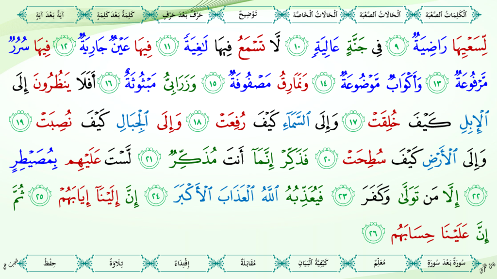 22 – سورة الغاشية - 9