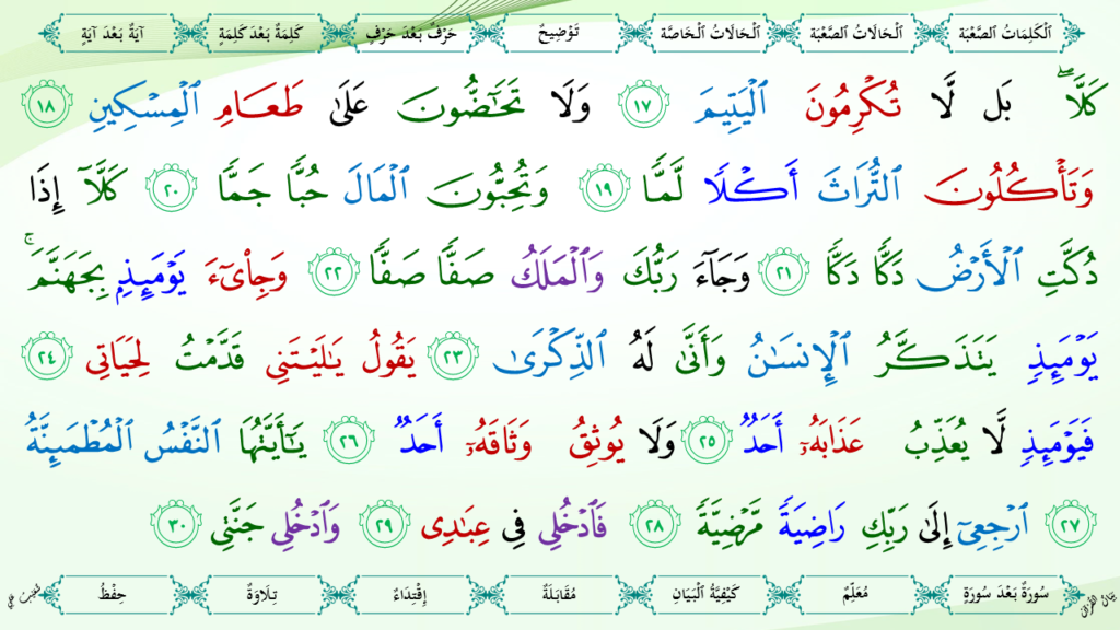 23 – سورة الفجر - 9