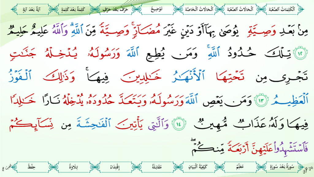 4 – سورة النّساء - 13