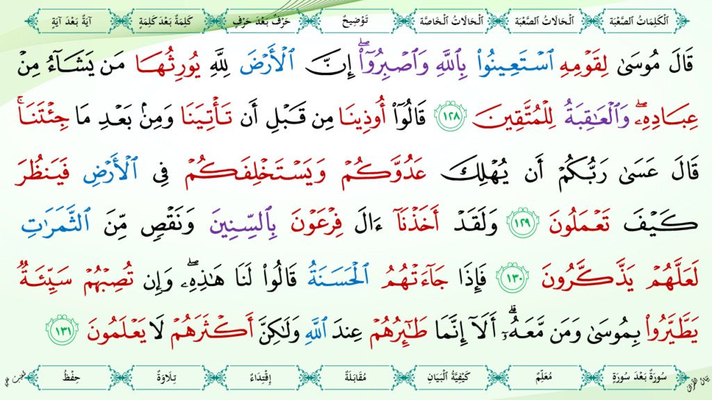 7- سورة الأعراف - 36