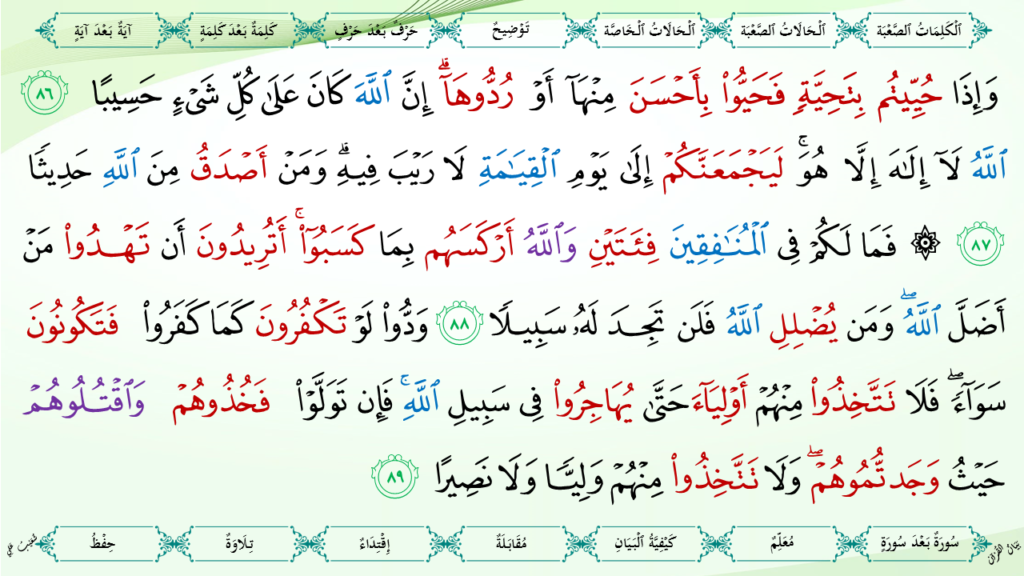 4 – سورة النّساء - 38