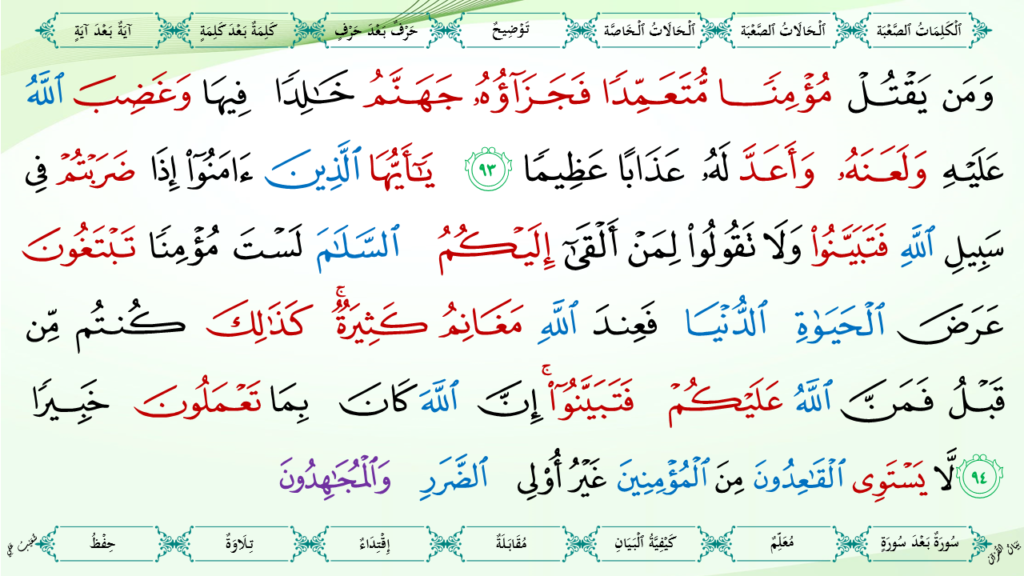 4 – سورة النّساء - 41