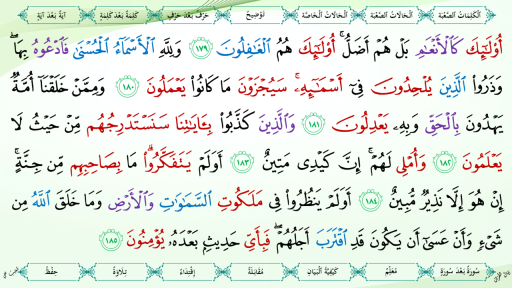 7- سورة الأعراف - 52