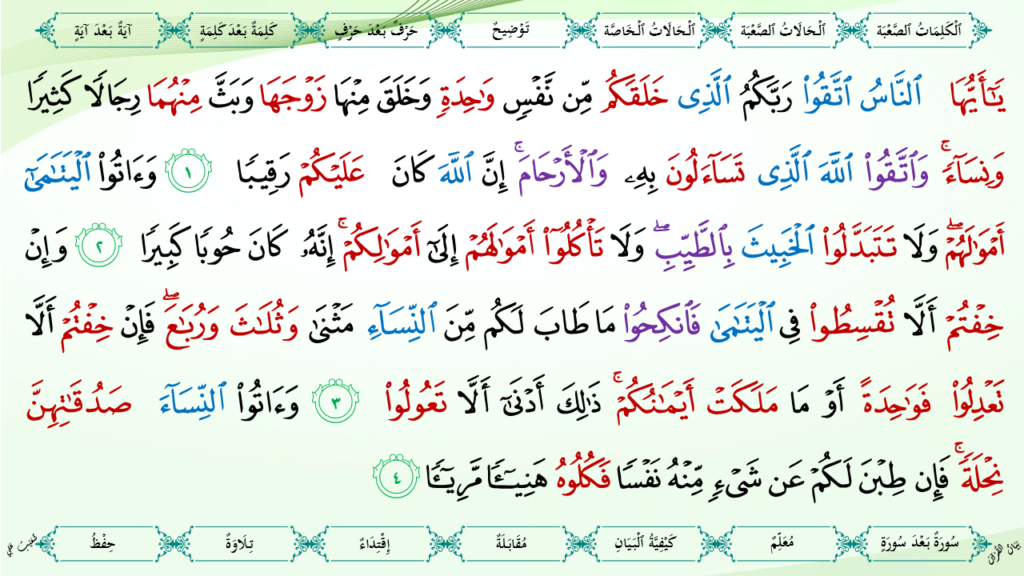 4 – سورة النّساء - 8