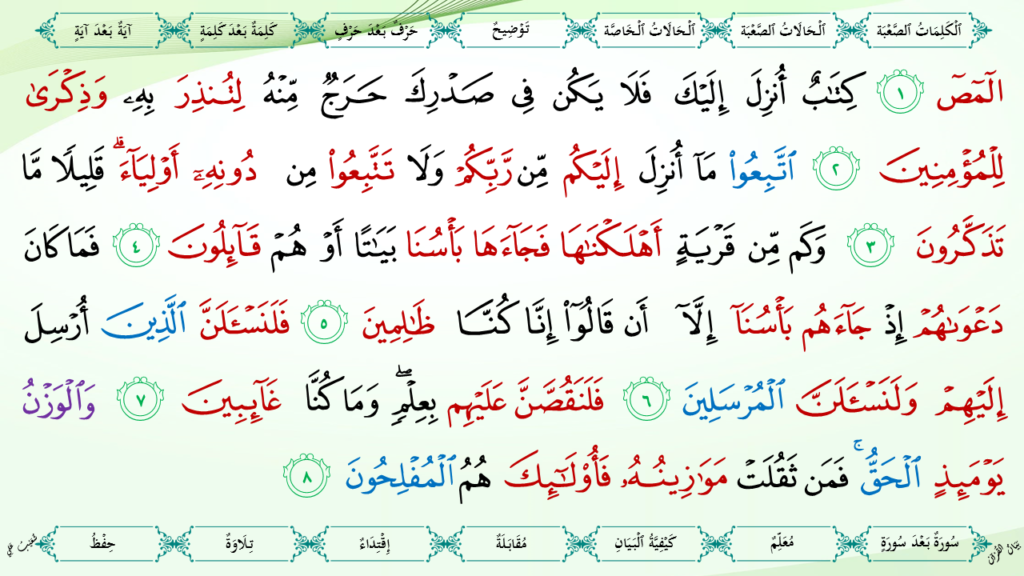 7- سورة الأعراف - 8
