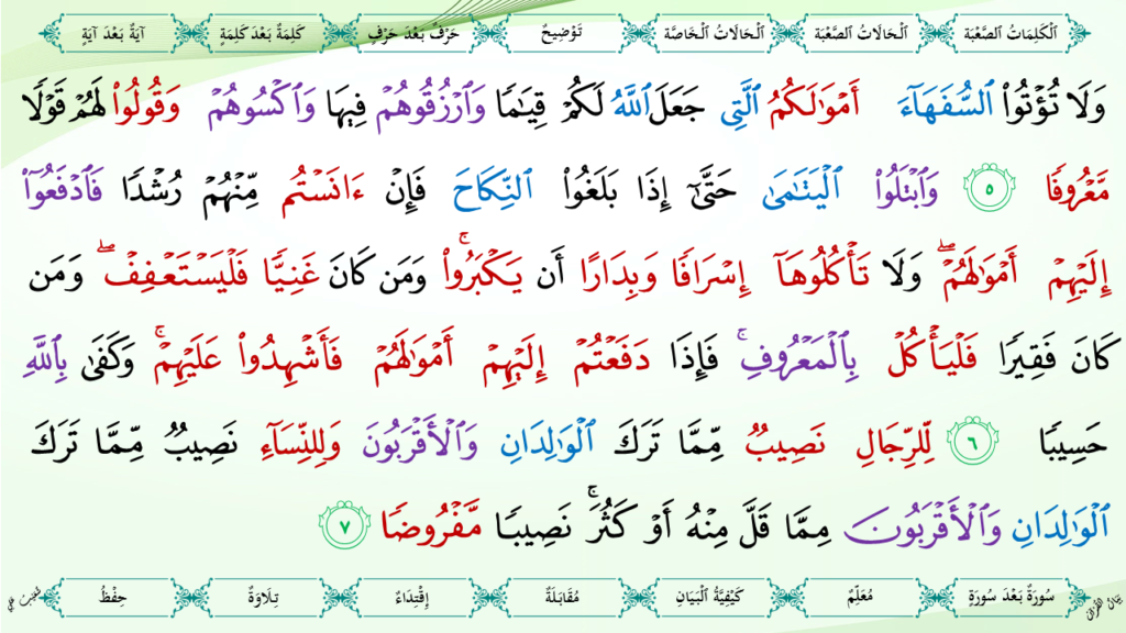 4 – سورة النّساء - 9